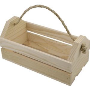 wooden country tote crate