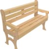 wooden park bench 48