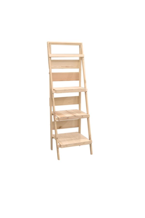 wooden display ladder