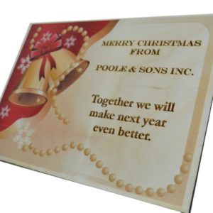 wooden christmas cards