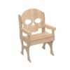 wooden skull baked chair