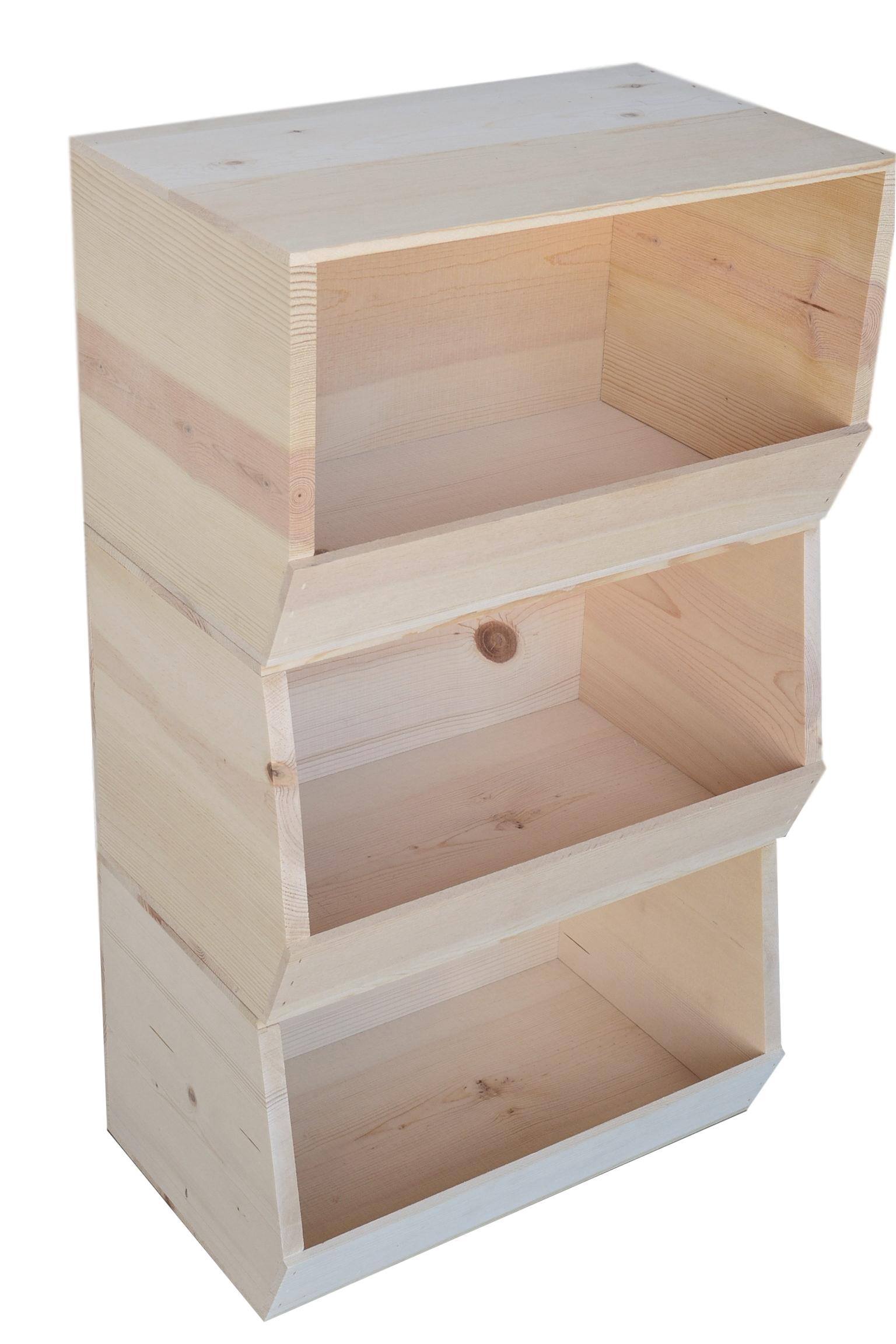 Wooden Stackable Storage Bin Poole, Stacking Wooden Storage Bins