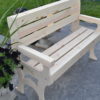 wooden park bench 48 inches long