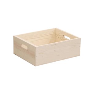 wooden box hand holed 16