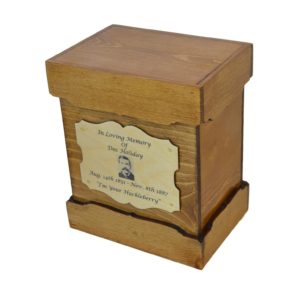 wooden urn
