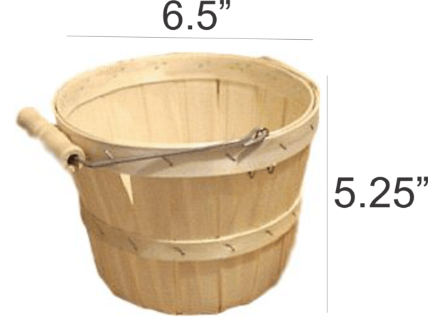 wooden quarter peck baskets