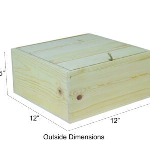 wooden drop-in lid box