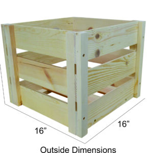 wooden crate knockdown style