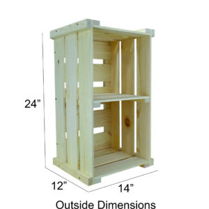 wooden crate shelving