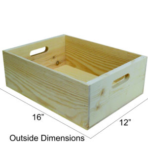 wooden box hand-holed 16