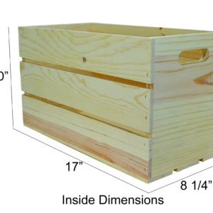 wooden hand-holed crate 17"