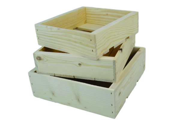 3-piece wooden nesting boxes