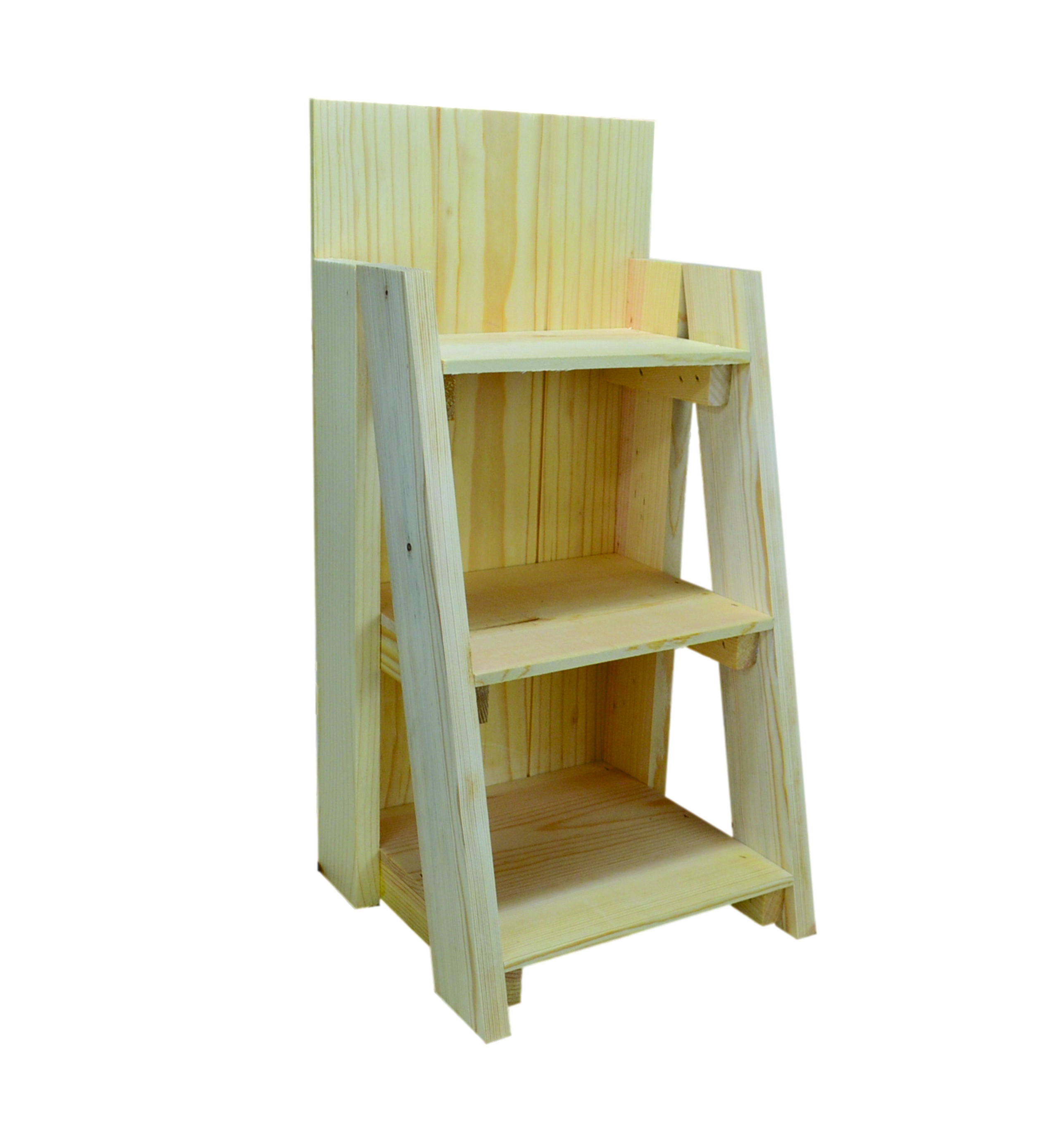 wooden 3-tier counter display