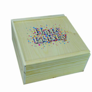 wooden birthday gift box