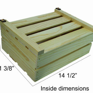wooden hinge top crate