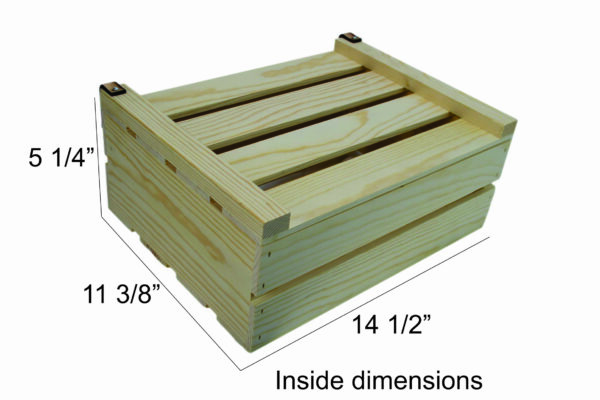 wooden hinge top crate